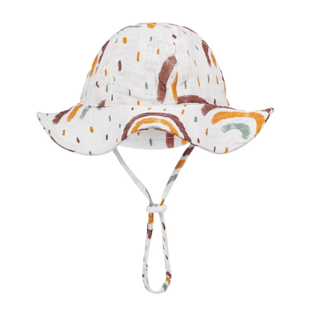 Baby Cotton Bucket Hat | Unisex Sun Protection Hat for Infants 3-12 Months
