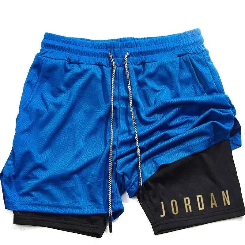 Men's Double-Layer Running Training Shorts