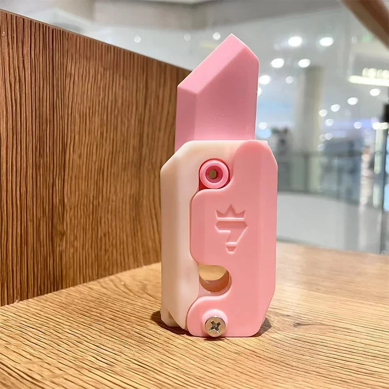 3D Printed Gravity Knife Fidget Toy | Stress Relief Sliding Toy for Kids and Adults