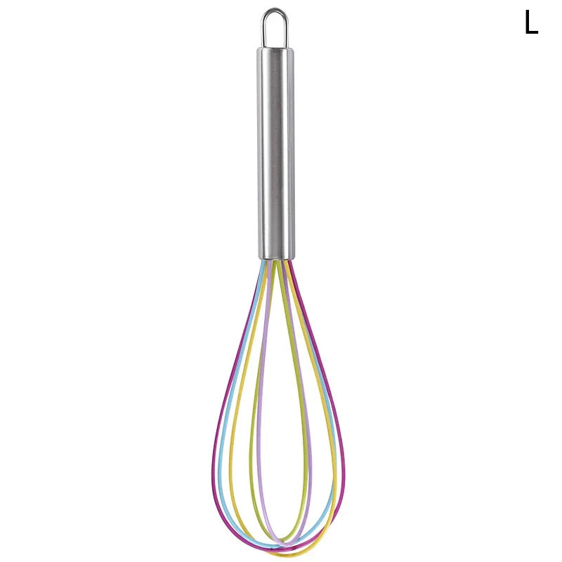Stainless Steel Balloon Wire Silicone Whisk | Manual Egg Beater Mixer