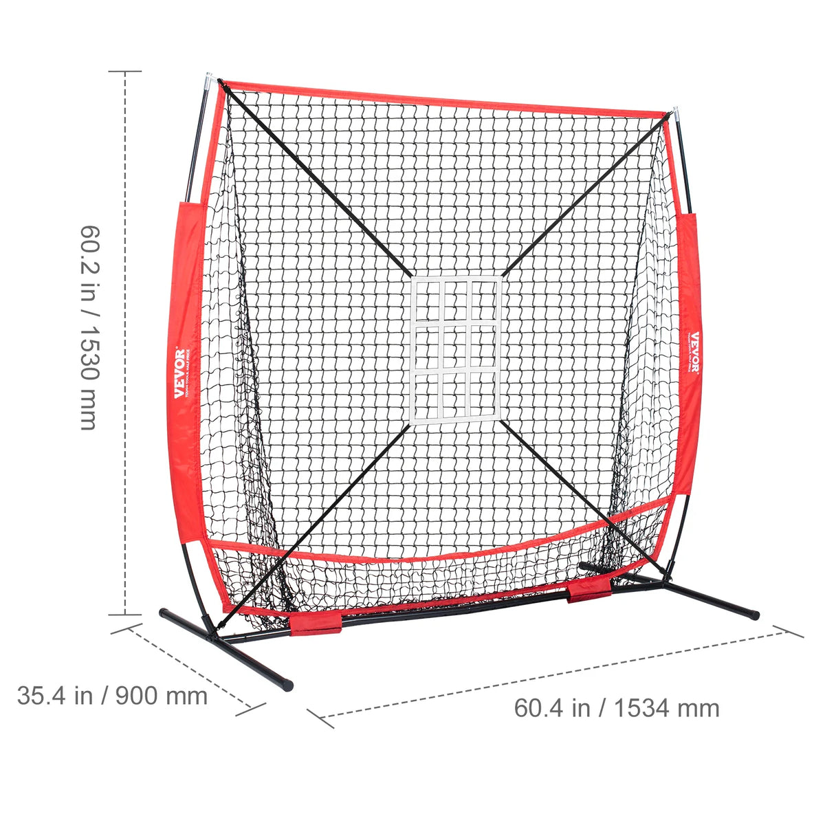 Perfect Your Game 5x5 ft Portable Baseball & Softball Practice Net
