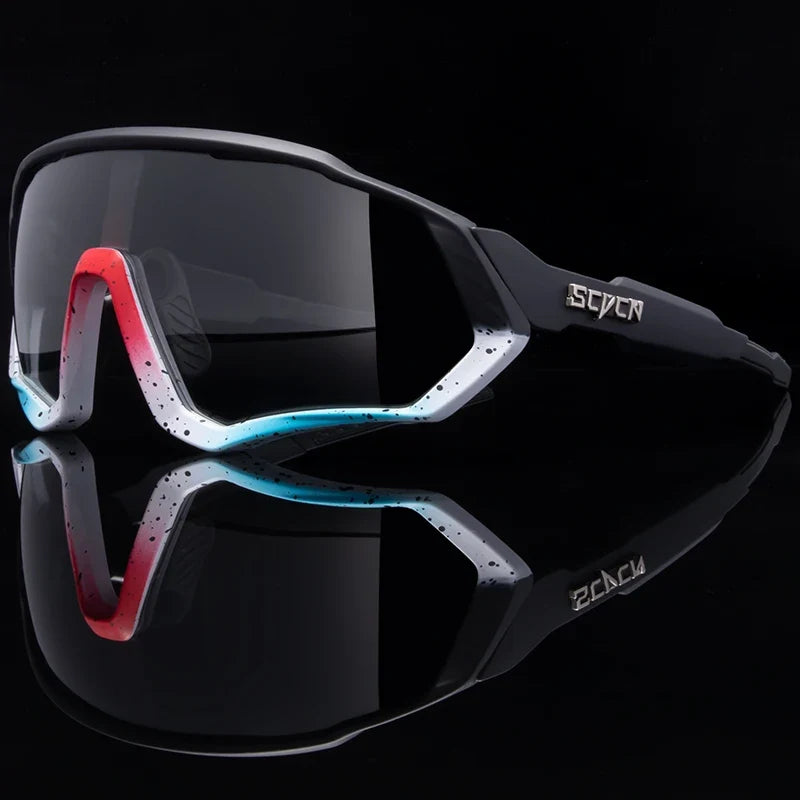 SCVCN Fashion Road Bicycle Glasses UV400 Photochromic Sunglasses MTB Men Women Sports Protection Eyewear Runing Cycling Goggles