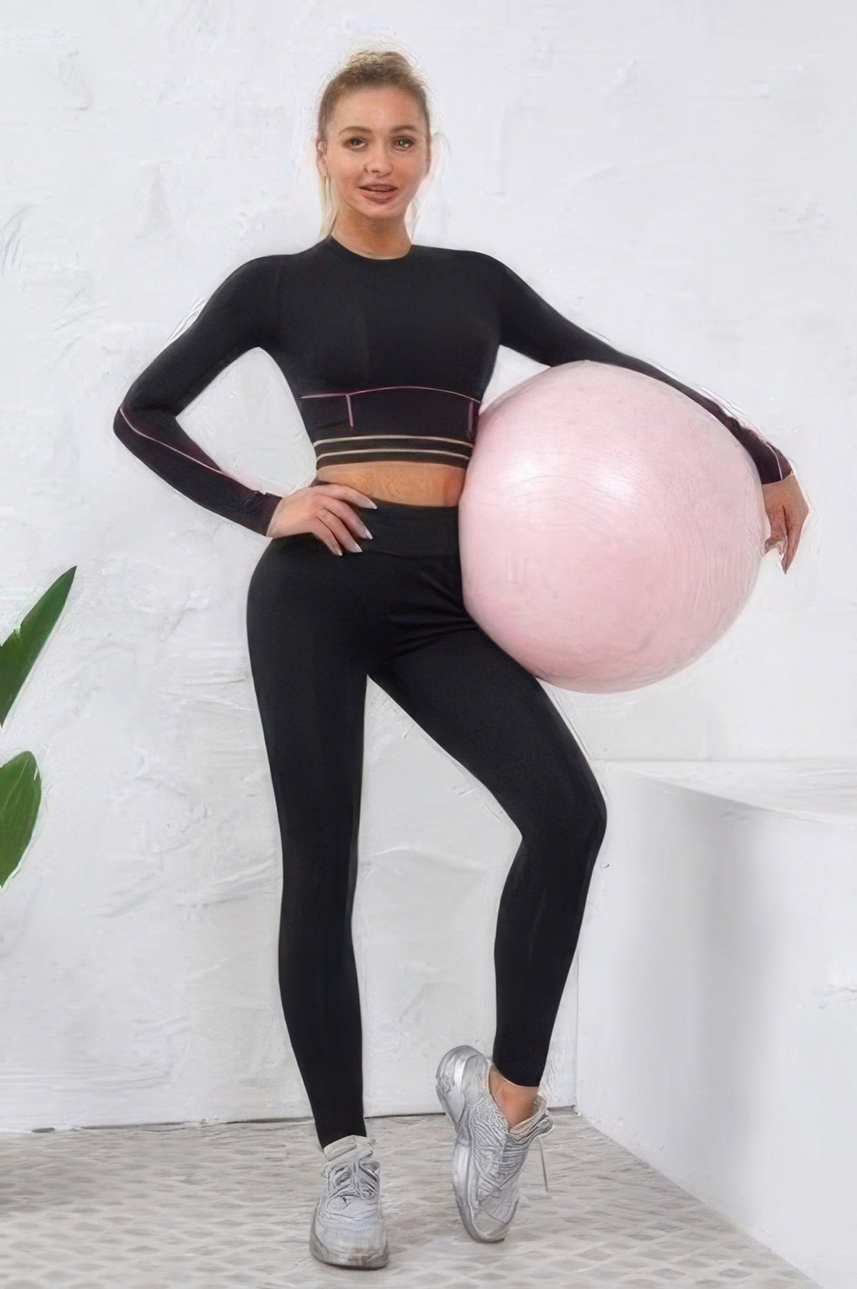 Color Block Two Piece Yoga Set