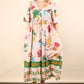 VERY J Button Down Printed Midi Dress