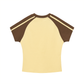 Contrast Stripes Bodycon Raglan  Sleeve T-Shirt