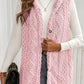 Button-Down Sherpa Hooded Vest Coat