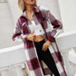 Ivy Lane Plaid Longline Shirt Jacket