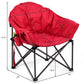 Oversized Folding Camping Moon Chair with Cup Holder