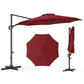 10 Feet Patio Cantilever Umbrella with Easy Tilt Adjustment