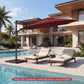 10 Feet Patio Cantilever Umbrella with Easy Tilt Adjustment