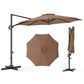 10 Feet Patio Cantilever Umbrella with Easy Tilt Adjustment