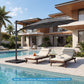 10 Feet Patio Cantilever Umbrella with Easy Tilt Adjustment