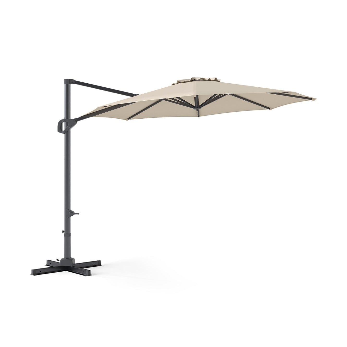 10 Feet Patio Cantilever Umbrella with Easy Tilt Adjustment