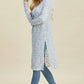 Double Take Full Size Open Front Longline Cardigan