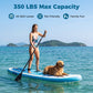 11' Wide Inflatable Stand Up Paddle Board with Backpack for All Skill Levels