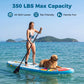11' Wide Inflatable Stand Up Paddle Board with Backpack for All Skill Levels