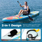 11' Wide Inflatable Stand Up Paddle Board with Backpack for All Skill Levels