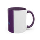 Wellness Logo Coffee Mug — Slim Jay Accent Ceramic Mug (11/15oz)