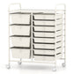 12-Drawer Utility Rolling Cart with Drawers Multi-Use Storage