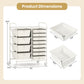 12-Drawer Utility Rolling Cart with Drawers Multi-Use Storage