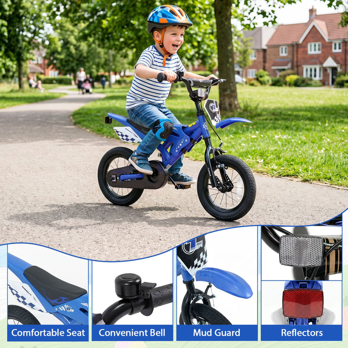 12 Inch Kids Bike with Training Wheels Ages 3-4