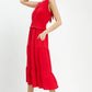 Umgee Smocked Waist Tiered Midi Dress
