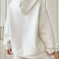 Full Size Textured Kangaroo Pocket Hoodie Plus Size