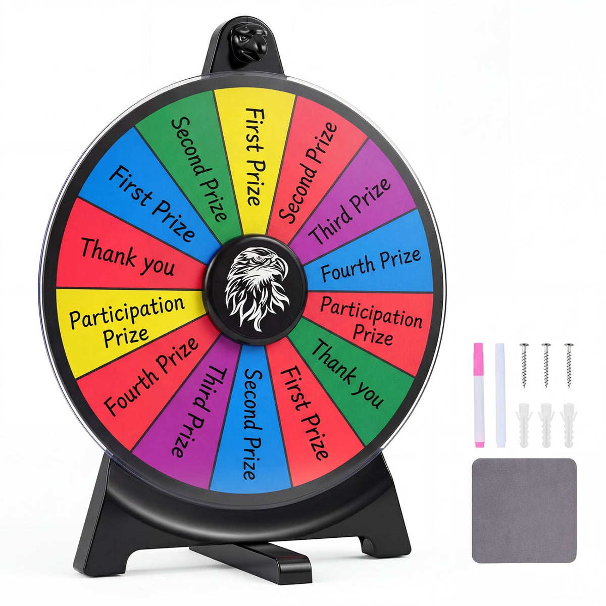 14 Slots Spin Wheel with Blackboard Marker