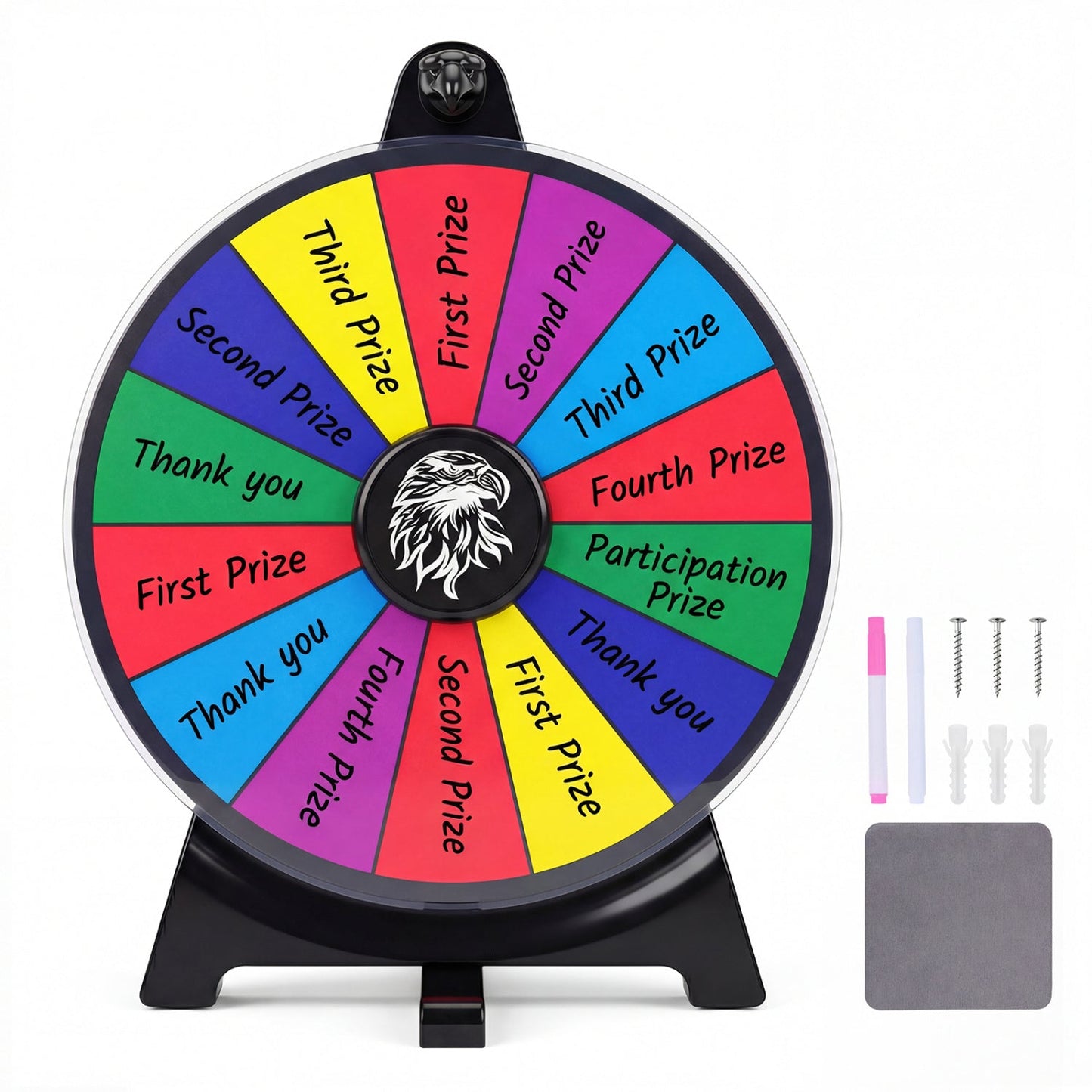 14 Slots Spin Wheel with Blackboard Marker