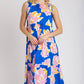 Umgee Full Size Floral Tiered Midi Tank Dress Plus Size