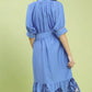 Umgee Floral Belted Midi Dress
