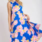 Umgee Full Size Floral Tiered Midi Tank Dress Plus Size