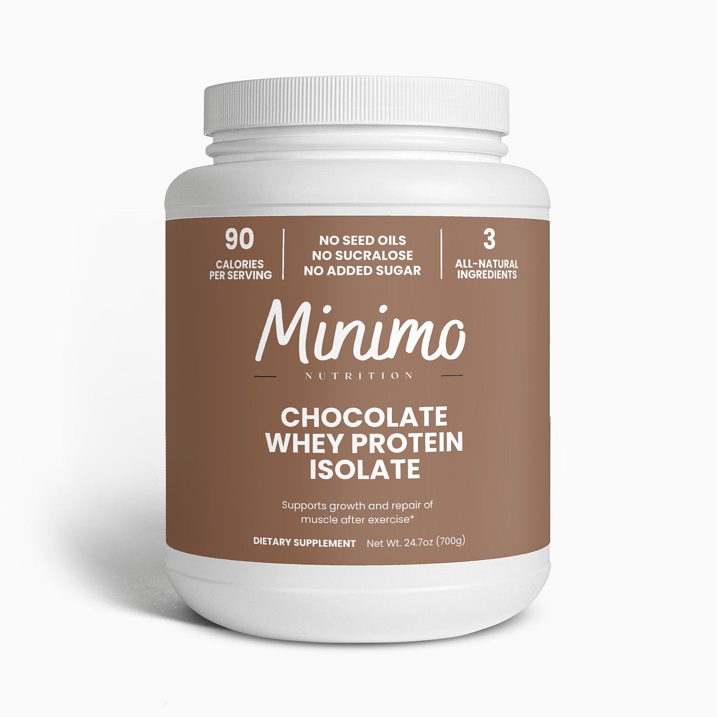 Chocolate Whey Isolate Protein Powder, 1.54 lbs