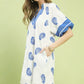 Umgee Paisley Embroidered Boho Mini Dress