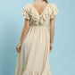 Umgee Textured Ruffle Midi Dress