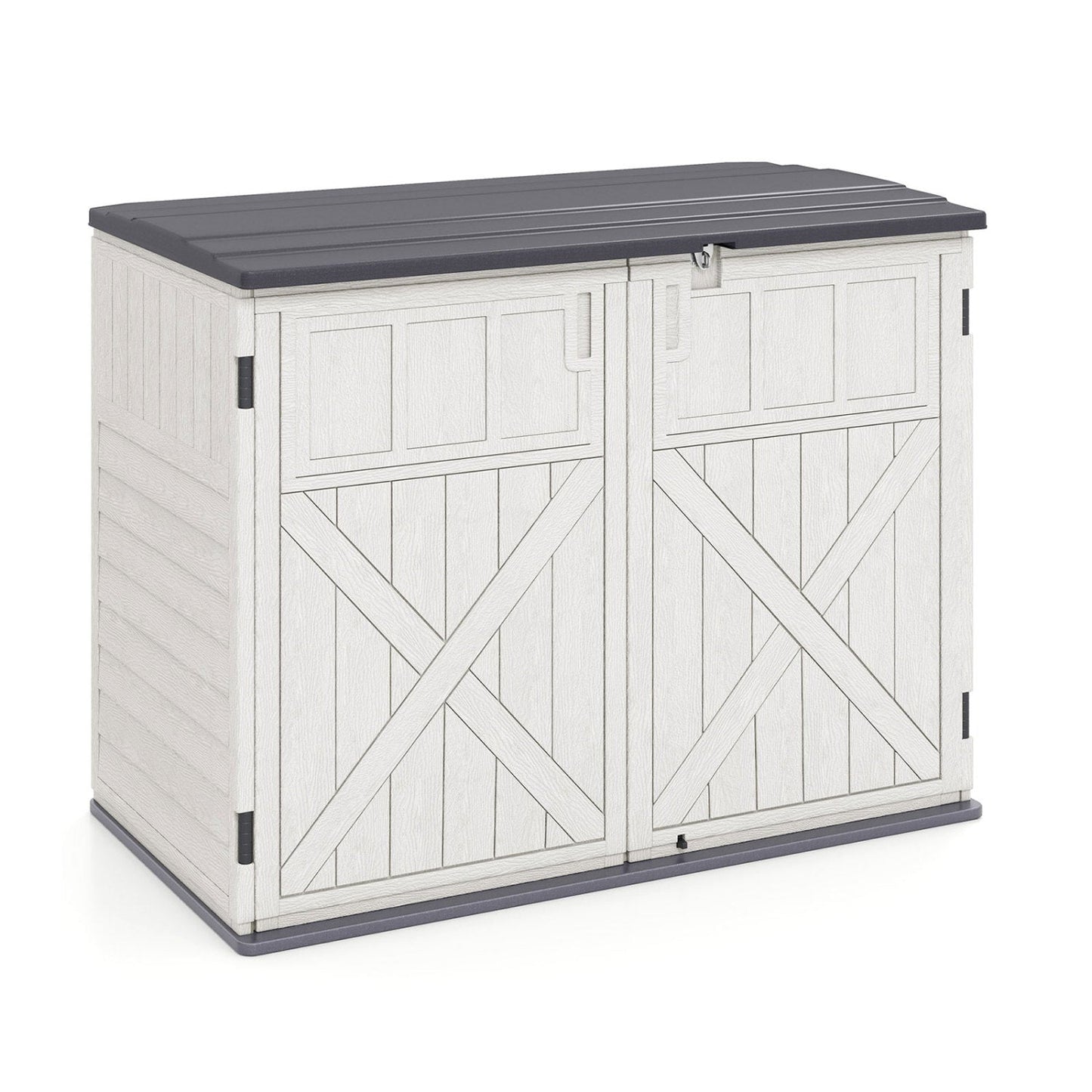 20 Cu.Ft Horizontal Resin Storage Shed with Adjustable Shelf