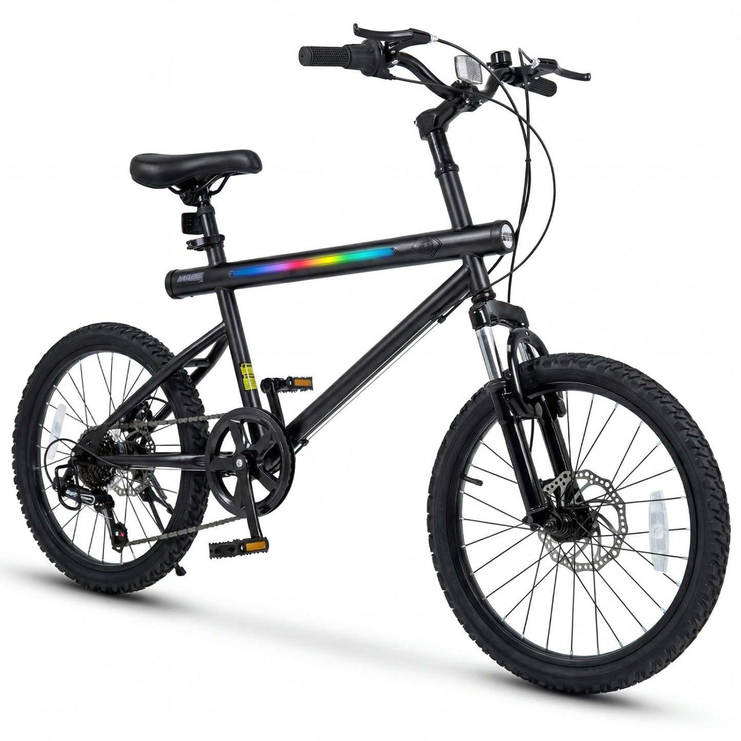 20 Inch Commuter Bicycle LED-lit with 6-Speed Shimano Twist Shifting and Stereo Speakers
