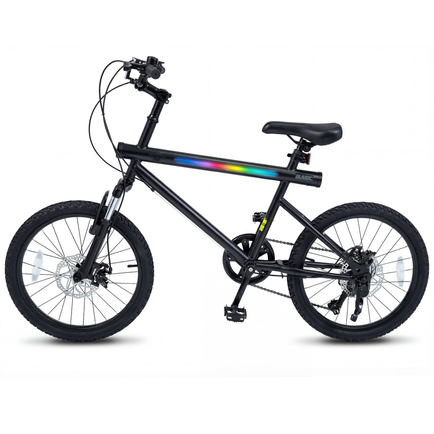 20 Inch Commuter Bicycle LED-lit with 6-Speed Shimano Twist Shifting and Stereo Speakers