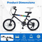 20 Inch Commuter Bicycle LED-lit with 6-Speed Shimano Twist Shifting and Stereo Speakers
