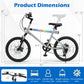 20 Inch Commuter Bicycle LED-lit with 6-Speed Shimano Twist Shifting and Stereo Speakers