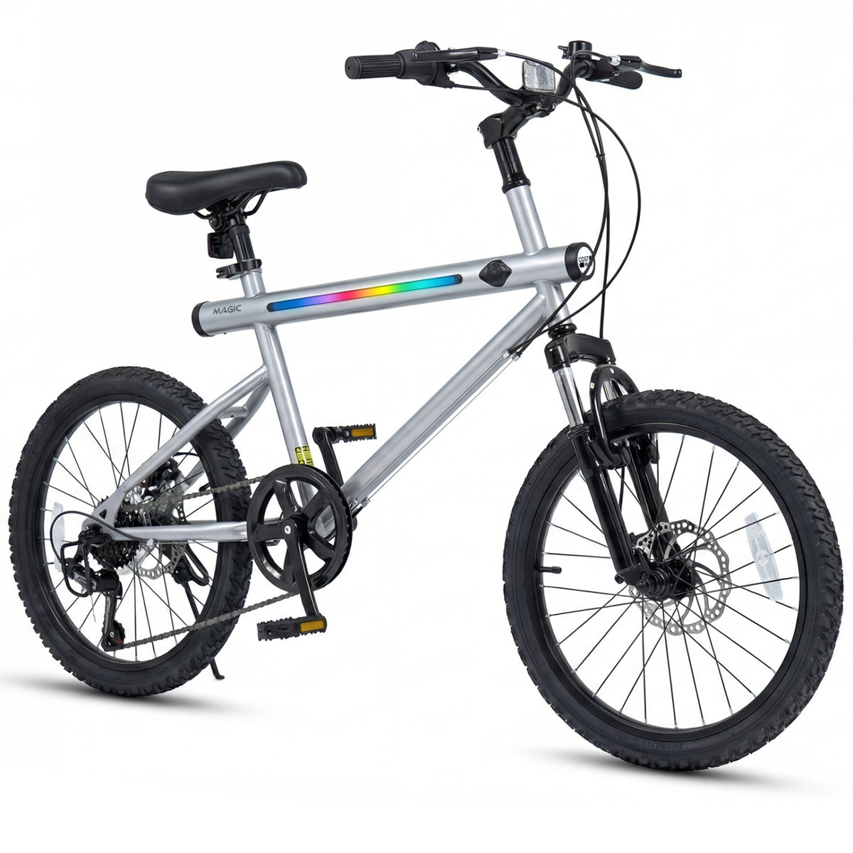 20 Inch Commuter Bicycle LED-lit with 6-Speed Shimano Twist Shifting and Stereo Speakers