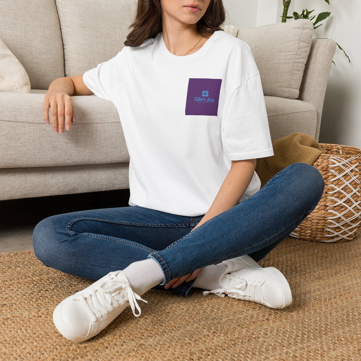 Pocket Logo T‑Shirt — Slim Jay Minimalist Chest Print