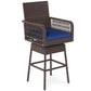 360° Swivel Bar Stool 29" Height with Cushion & Armrests