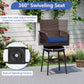 360° Swivel Bar Stool 29" Height with Cushion & Armrests