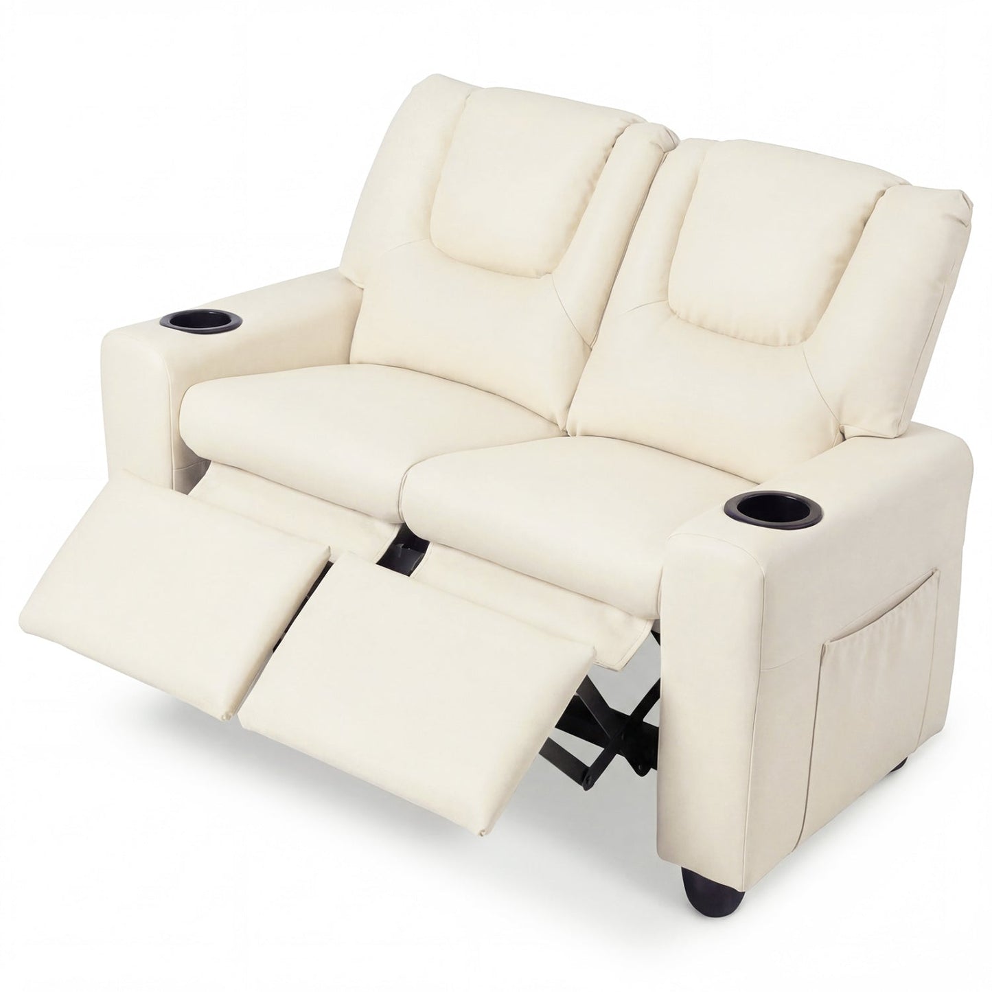 2-Seater Kids Recliner Double Toddler Sofa Chair with 2 Cup Holders