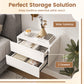 Wall Mounted Floating Nightstand with 2 Drawers