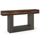 2-Tier Farmhouse Console Table 63" Long with Storage Shelf