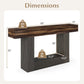 2-Tier Farmhouse Console Table 63" Long with Storage Shelf