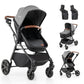 2-in-1 Convertible Baby Stroller with Car Seat Adapters