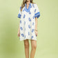 Umgee Paisley Embroidered Boho Mini Dress